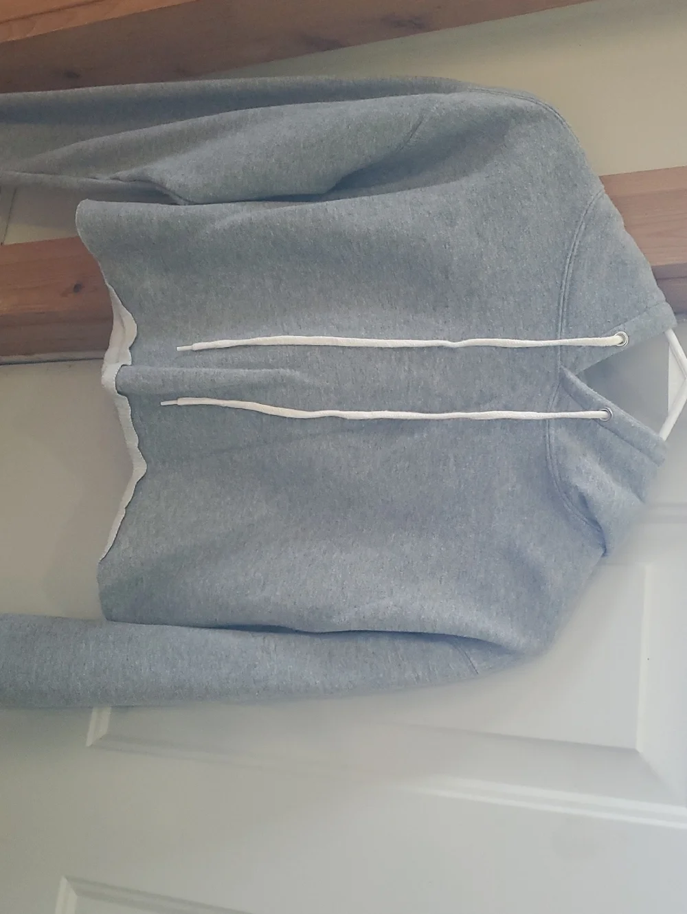 wild fable Light Gray Cropped Hoodie with Drawstring - Picture 4 of 4